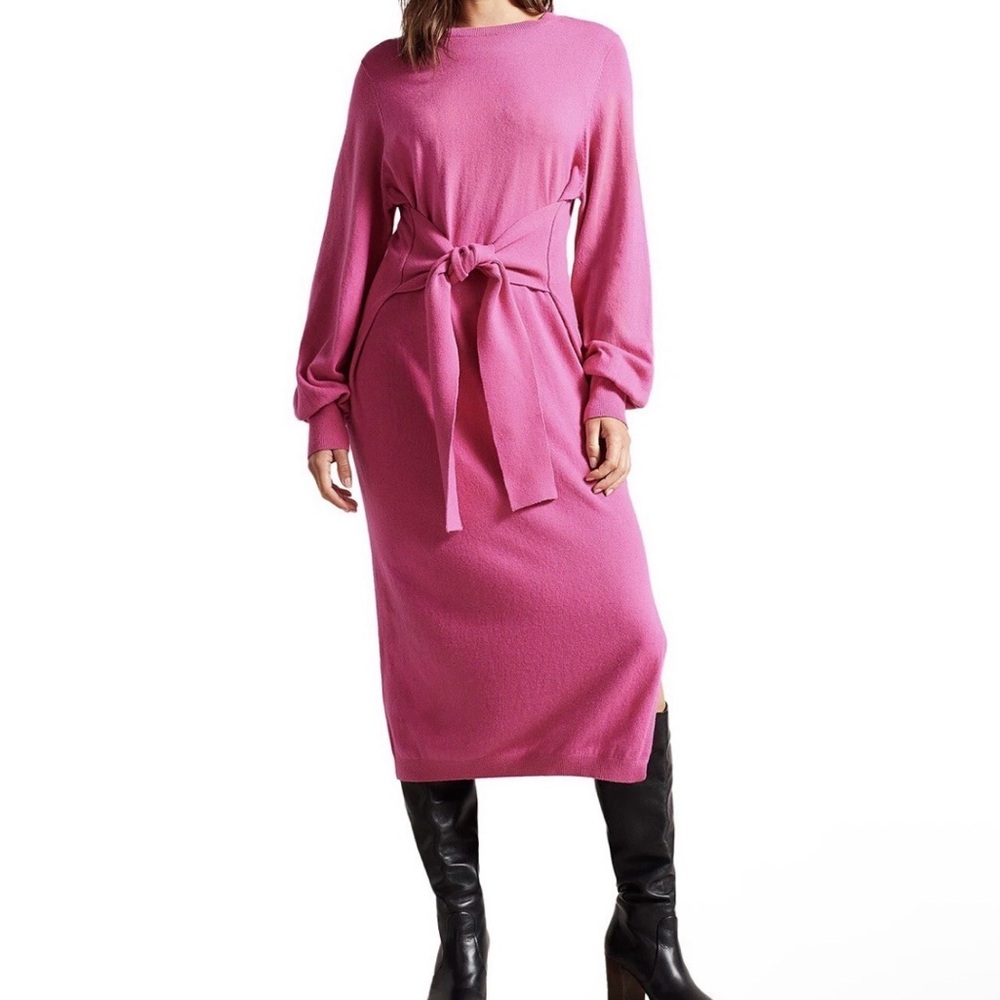 Ted Baker London Fuchsia Long Sleeve Dress